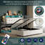 EU Double/King Ottoman Bed With Bookcase Headboard, Storage Frame With LED Lights & Wireless Charging, White & Oak Effect-1006769088