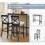 Ensemble de coin-repas 48 po avec 2 chaises pour petits espaces, gris