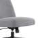 Mid Back Armless Office Chair With Wheels In Soft Beige Fabric, Computer Desk Seating For Personal Workspace