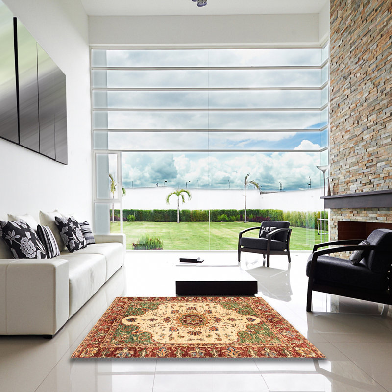 Tapis abstrait moderne 3381, Carré 4 pi