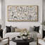 «Birds On Wildflower Plants Minimalist Modern Extra Large», reproduction d'art sur toile encadrée-107117923-111665854