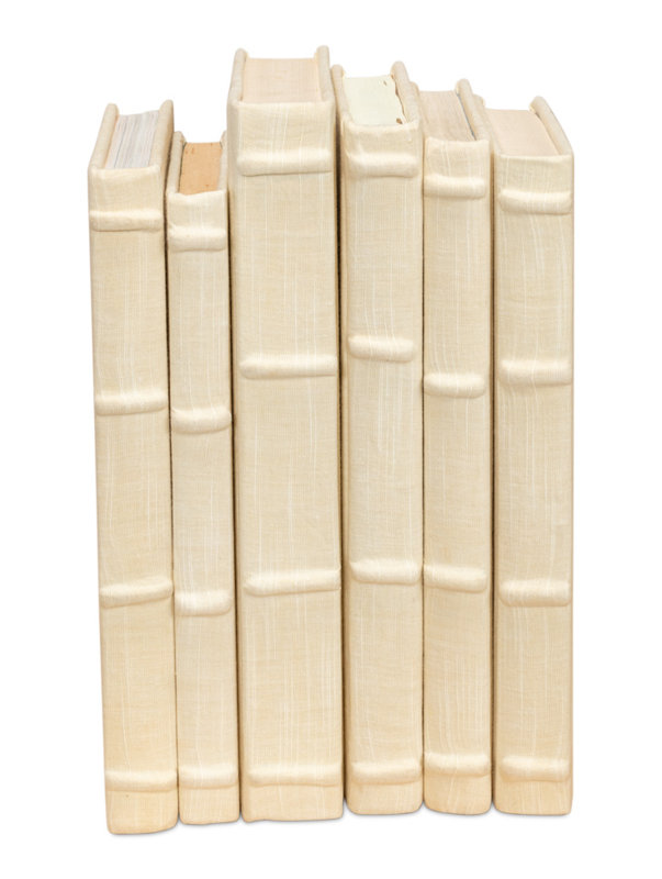 Ecru Handmade Decorative Book, Ivory