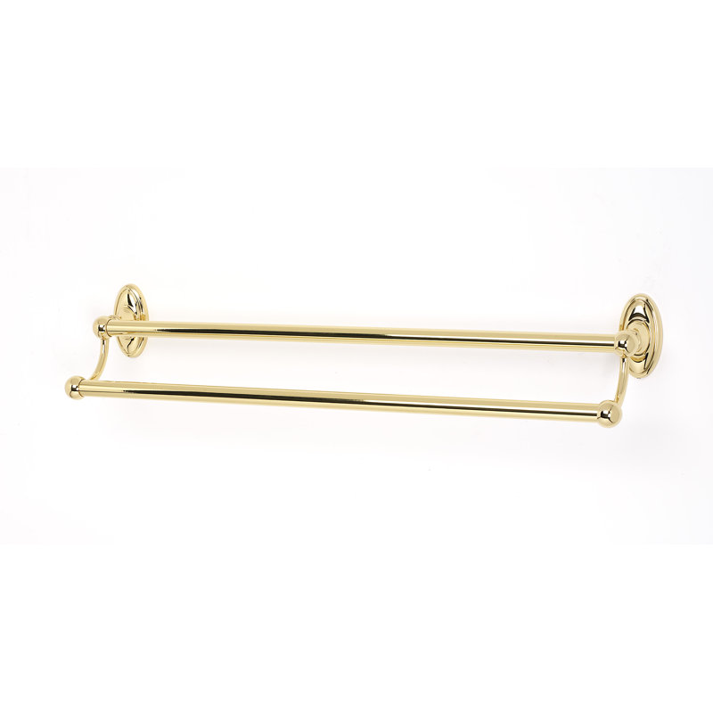 Porte-serviettes mural classique double classique, Chrome poli