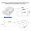 Deervalley Wall Mounted Bathroom Sink, 46cm x 30.5cm White Rectangular Ceramic Wash Hand Basin with Overflow, Pop-Up Drain Included