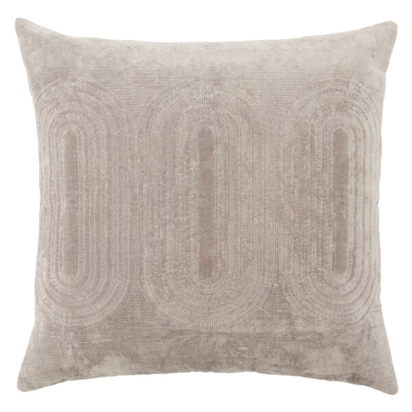 Ivory Embroidered Tufted Arch Throw Pillow by World Market