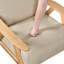 Chaise brune avec structure en bois massif et structure en bois d'hévéa-120260412