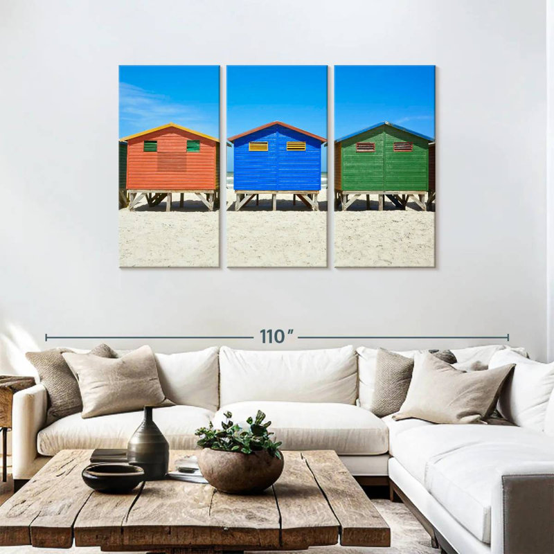 Mossel Bay Beach Huts, 48" H x 74" W