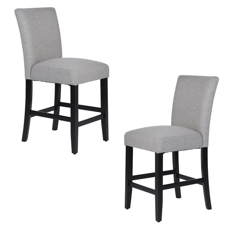 Sara Upholstered Counter Stool, Grey