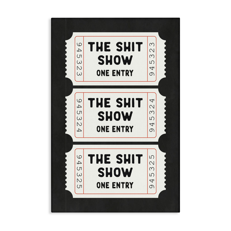 Sh * t Show Bathroom billets Canvas, design par Lettré et doublé, H 24 po x l 16 po