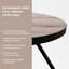 Table basse ronde avec pieds en métal