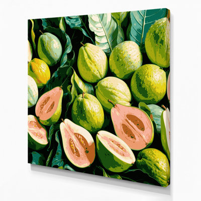 Fruit Guava Brown Canvas Wall Art
