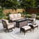 Tapasi 5-7 Person Patio Conversation Set with Swiveling Lounge Chairs
