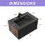 Meuble-lavabo mural flottant 30 po moderne en noyer fumé avec plateau en quartz noir-1670200014