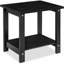 Table d'appoint extérieure Adirondack - Table de bout d'extérieur en bois d'acacia résistant aux intempéries avec double rangement, table de véranda pour patio, jardin, pelouse, balcon et salon-521184657