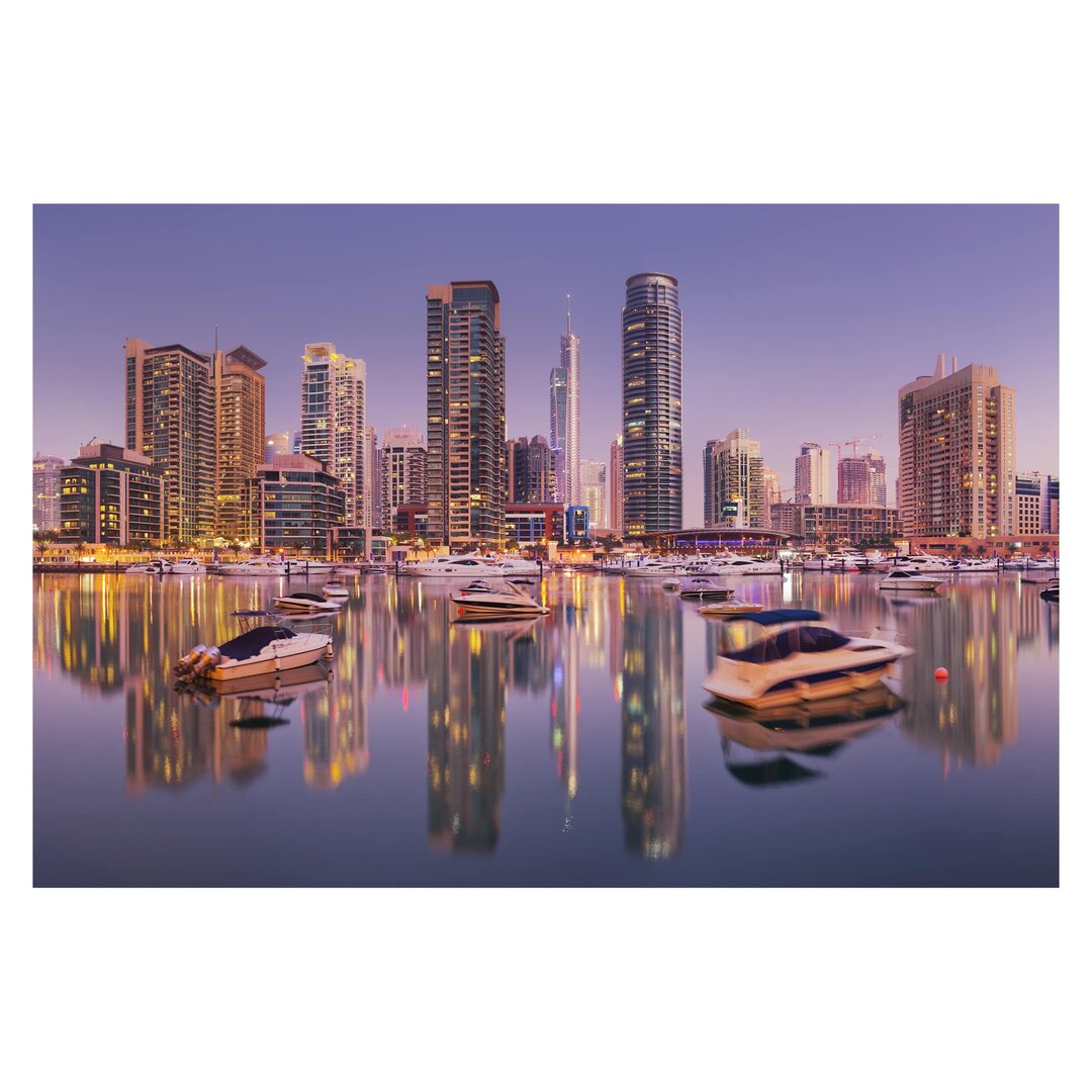 Matte Tapete Dubai Skyline und Marina 2,25 m x 336 cm