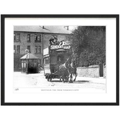 Sheffield, The Tram Terminus C1890 by Francis Frith - Single Picture Frame Print
