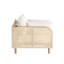 Fauteuil d'extérieur Delavina en eucalyptus naturel et corde avec coussins crème-735041681