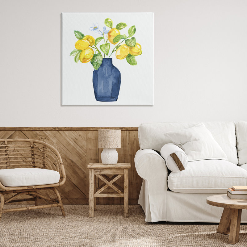 "Lemon Tree Planter", art mural par Nan, H 36 po x l 36 po