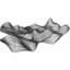 Sand Dunes Metal Wall Art, Abstract 3D effect fluid line wall decor (large, black)-1884545640-1884545642