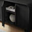 Buffet courbé 4 portes Herline en chêne noir