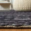 Tapis géométrique en laine et en coton tissé à la main avec latex Marbella-641391701