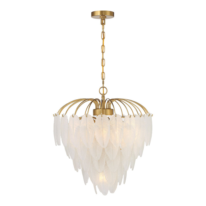 Boa 9-Light Chandelier in Warm Brass by Breegan Jane, 6 Lights