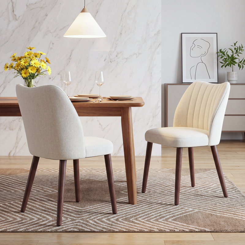 Upholstered Dining Chair, Beige