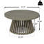 Table basse d'extérieur en bois pour patio, table basse ronde pour jardin, pelouse et balcon