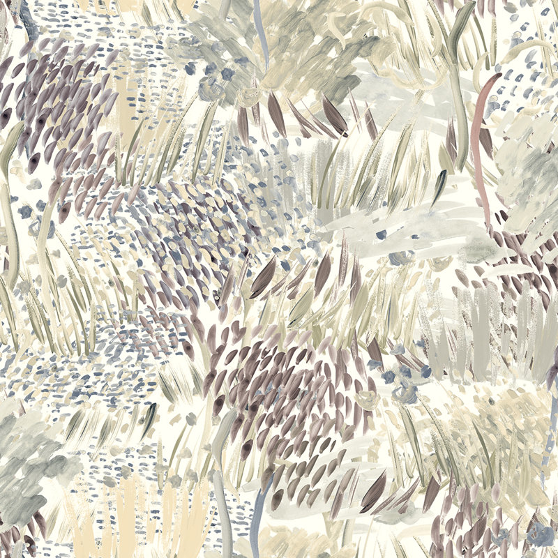 Papier peint abstrait Wynton, Beige / Brun