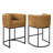 26" Upholstered Metal Barrel Counter Bar Stool-340202073-341230627