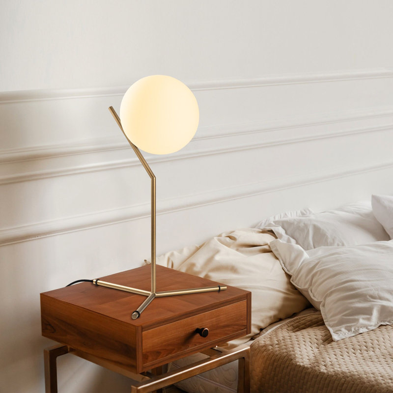 Modern Gold Table Lamp with Metal Body, 13.8 x 11.8 x 20.5 inches | 7.9-inch Cap Diameter | 6.6 ft Cable Length, On/Off Switch | Stylish Novelty Design for Home Decor, IP20 Rated, Max 8W G9 Socket (Bulb Not Included)