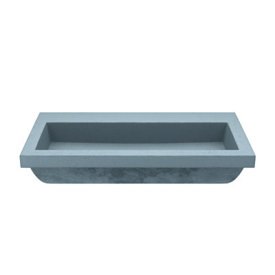 Lavabo de salle de bain en béton fabriqué à la main 36 po Native Stone Trough