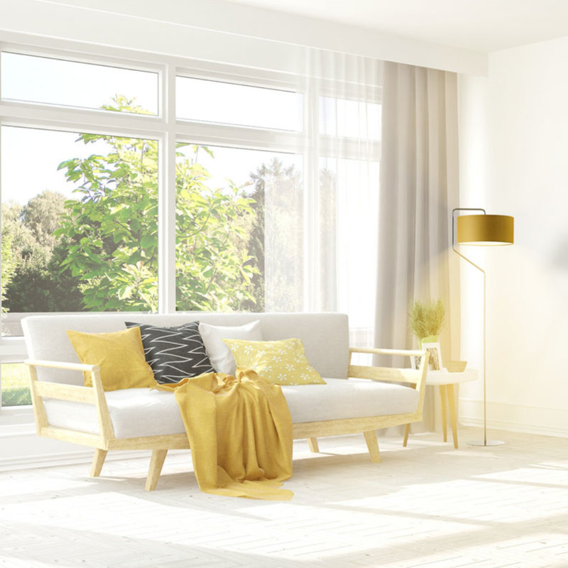 Eleanore 156cm Traditional Floor Lamp, Mustard