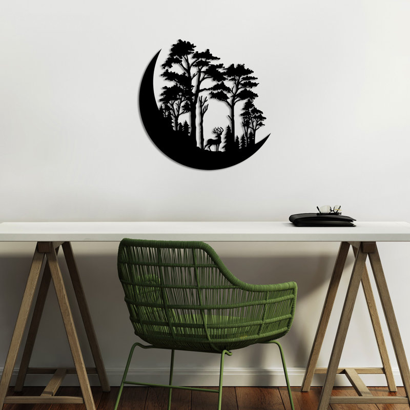 Stylish Decorative Metal Wall Accessory, Black Finish, 27.6 x 27.6 inches | 100% Metal Construction, Thickness: 0.06 inches | Easy Wall Mount Design, Perfect for Home Decor & Modern Aesthetics, Durable & Lightweight (4.7 lbs)