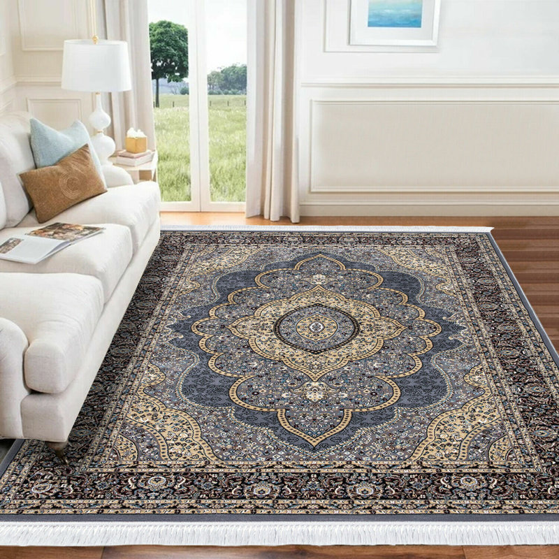 Modern Area Rug Oriental Style Rugs Bedroom Living Room Traditional Carpet Mats**Grey, Rectangle 280cm x 380cm