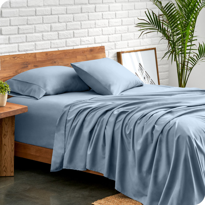 Bare Home Ultra-Soft Microfiber Sheet Set, Cal.King Sheet Set + 1 Fitted Sheet+2 Pillowcases, Dusty Blue