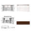 Ensemble de buffet 2 pièces avec rangement 2 pièces Farmhouse-112384032