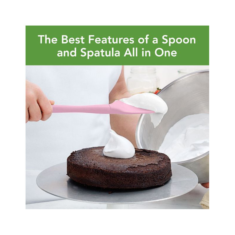 Tovolo Flex-Core Spoonula All Silicone Pink Sorbet