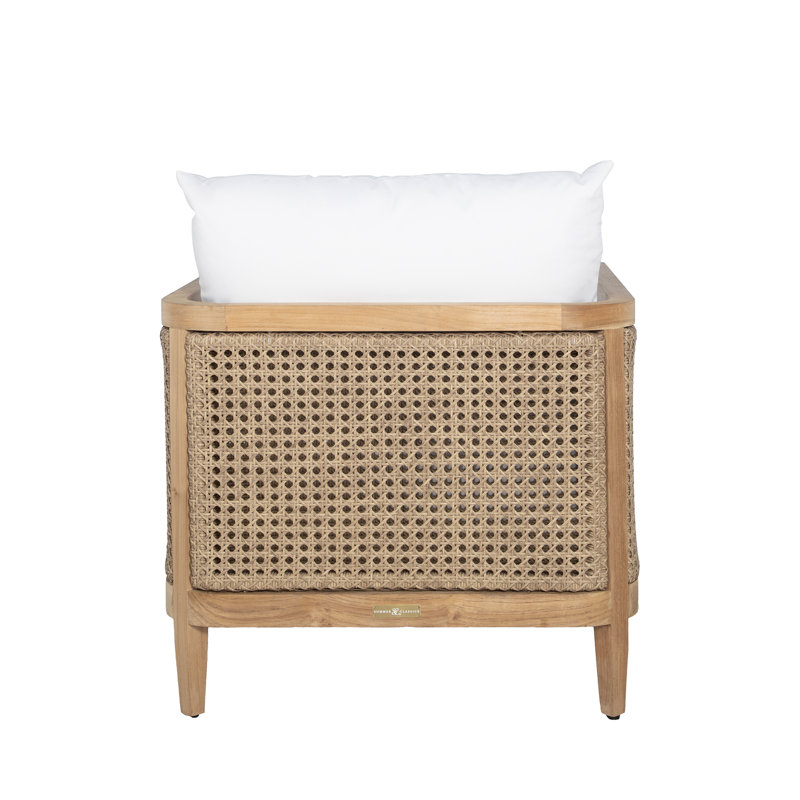 Playa N-Dura Ultra Resin Wicker Outdoor Lounge Chair, No Welt + Dream Fill, Cast Mist