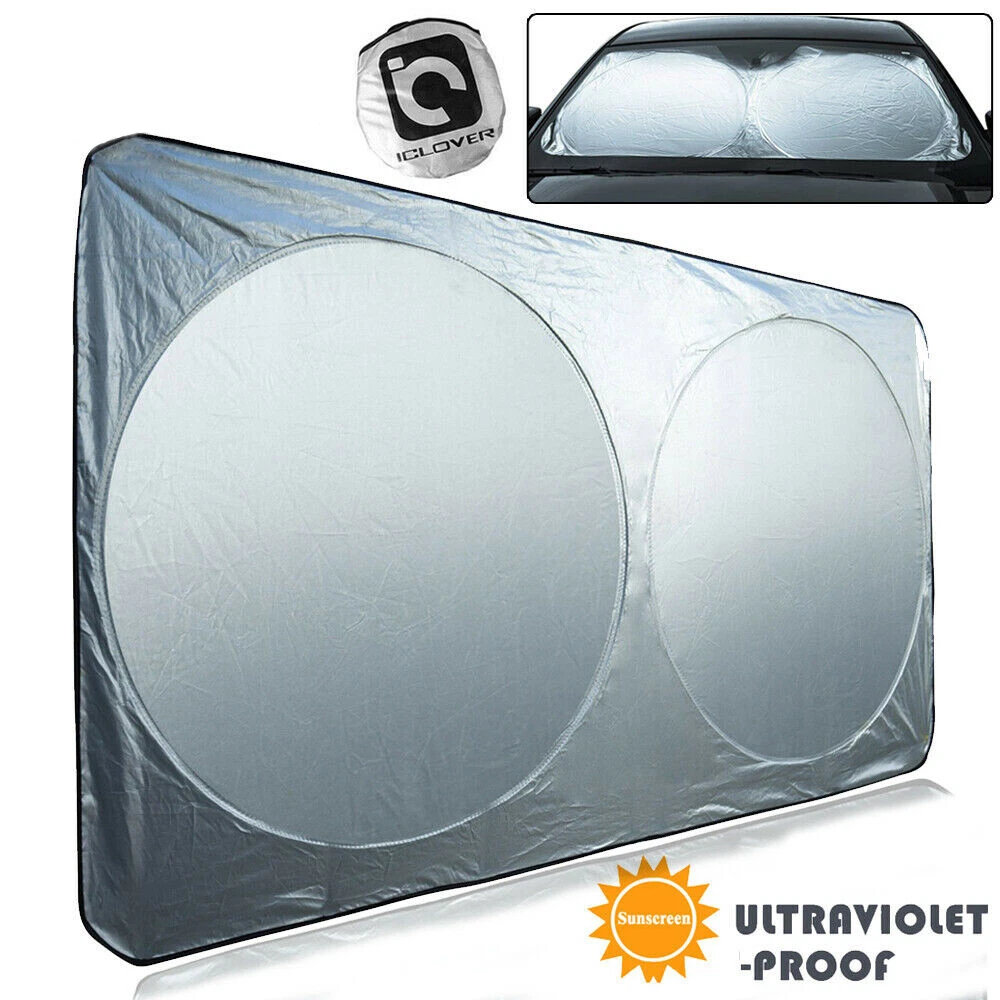 Folding Jumbo Front Rear Car Window Sun Shade Auto Visor - Foto 10