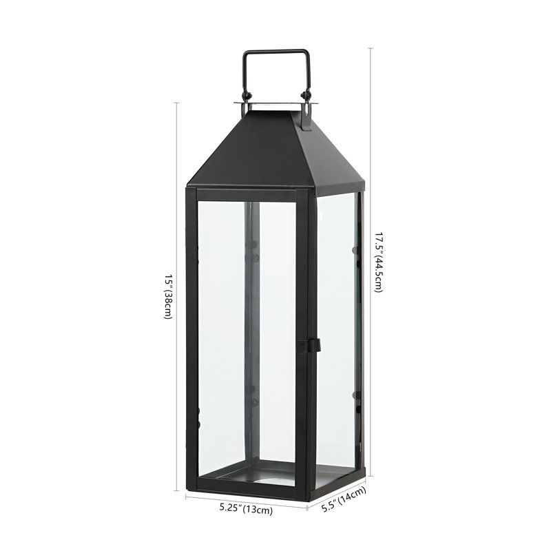 Ruane 17.5'' No Power Source Required / Manual Square / Rectangular Lantern