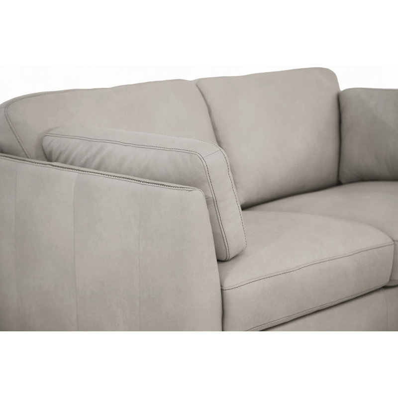 Matias Dusty Leather Loveseat (Assembled)
