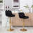 Chrome Footrest And Base Swivel Height Adjustable Mechanical Lifting Velvet + Leg Simple Bar Stool,Set Of 2-1253863891-1253863888