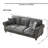 86-inch Chenille Upholstered 3 Modern With Rolled Arms, Wood Legs, And Nailhead Trim, Soft Velvet Fabric, High Foam, For Regular Use Measuring 86 Inches, Solid Structure Longevity