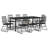 Cataneo Patio Dining Set Black PVC Rattan-1073692003-1073692005