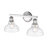 Carver 2-Light Vanity Light in Chrome with Clear Glass-2141056092-2141056094