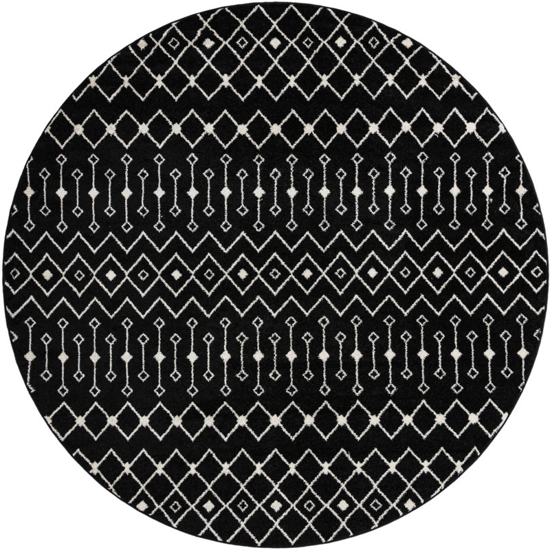 Geometric Indoor Rug, Round 10'