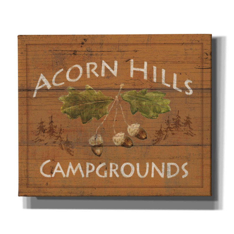 «Lodge Signs I» par James Wiens, art mural sur toile, H 20 po x l 24 po x P 0,75 po