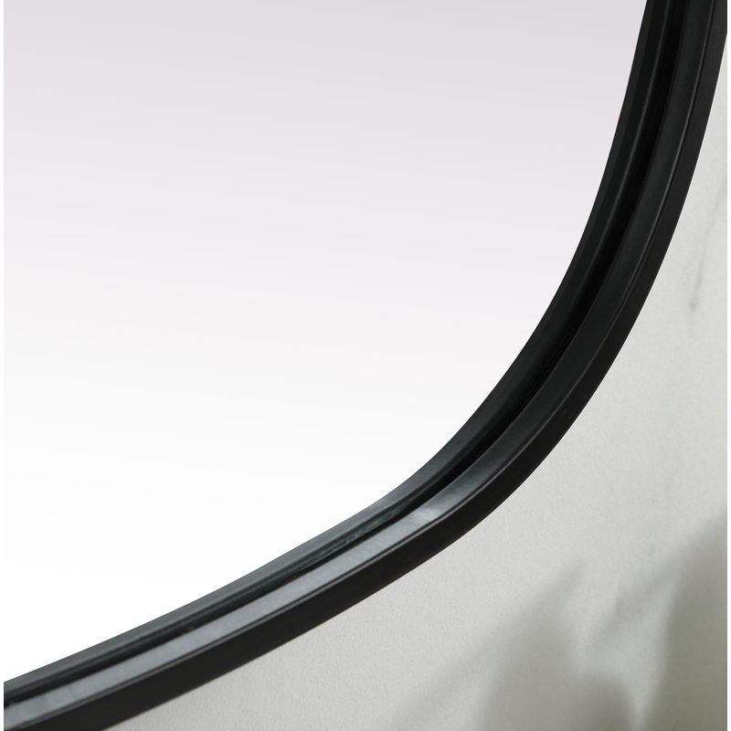 Miroir mural Sabine, Noir, 40 po x 24 po