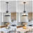 1-light Dome Glass Pendant Light